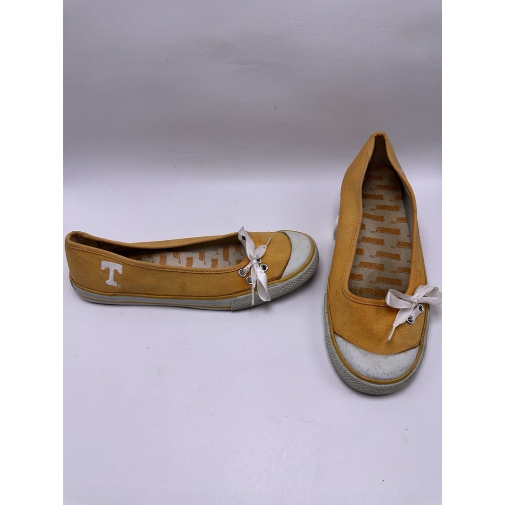 LillyBee U NCAA Tennessee Vols Ballet Flat Canvas Slip On‎ Shoes Womens Size 8
